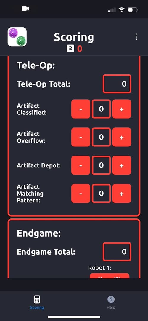 Scoring App Screenshot 2